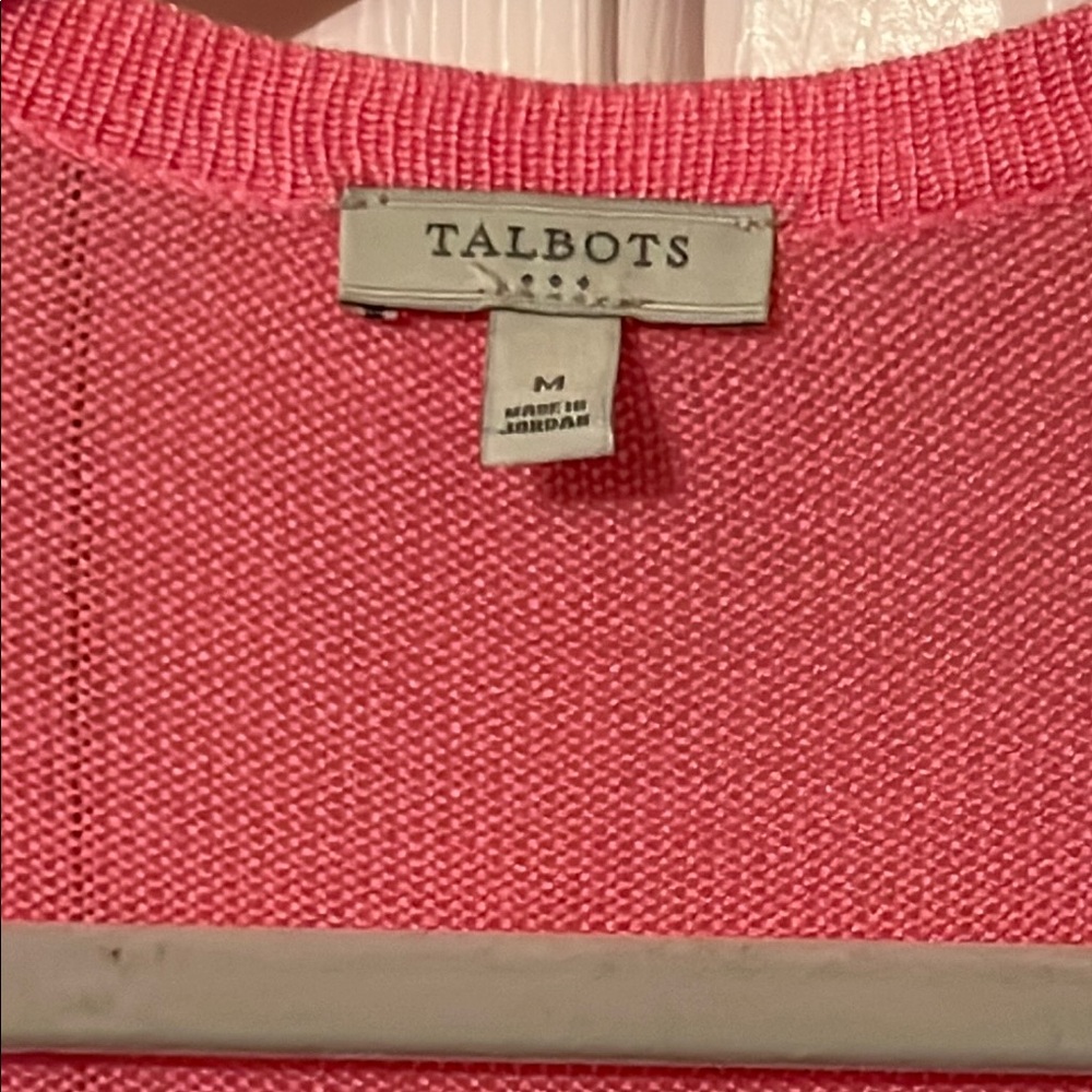 Talbots Pink Open-Front Sweater - Picture 3 of 5